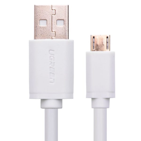 Micro USB Male to USB Male cable Gold-Plated – White 1M (10848)
