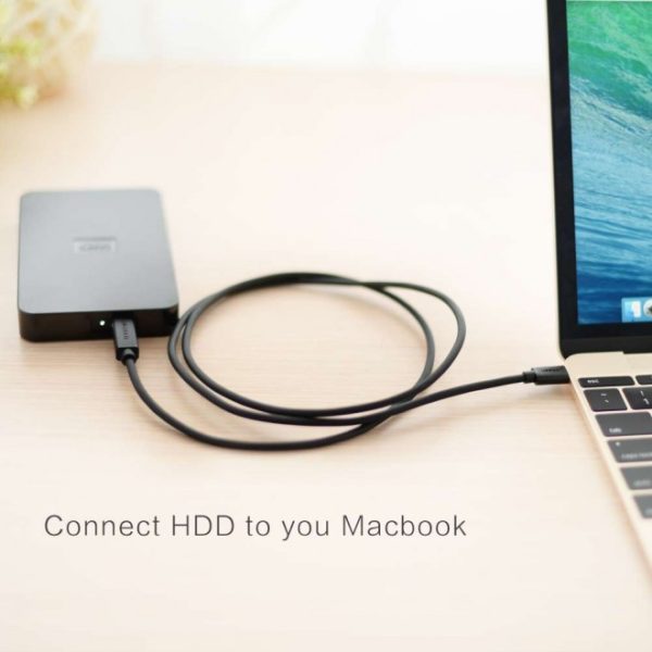 USB Type C Male to USB 2.0 Mini 5Pin Male Cable – Black 1M (30185)