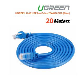 Cat6 UTP lan cable blue color 26AWG CCA 20M (11206)