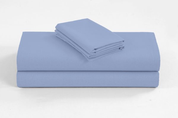Elan Linen 1200TC Organic Cotton Sky blue King Single Sheet Set