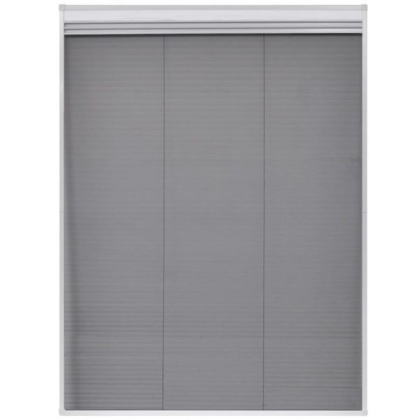 Plisse Insect Screen for Windows Aluminium 60×80 cm with Shade