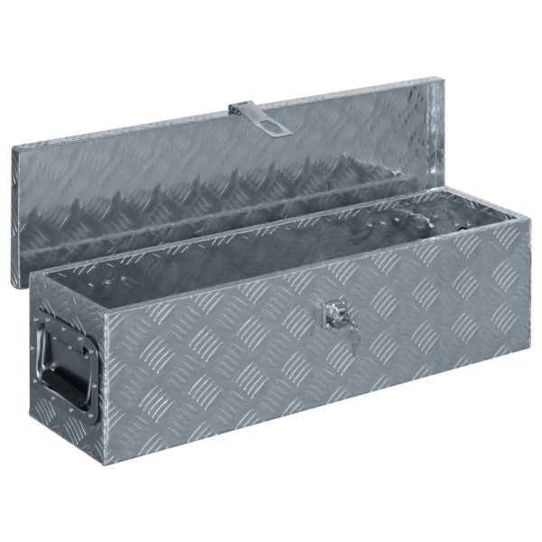 Aluminium Box 80.5x22x22 cm Silver