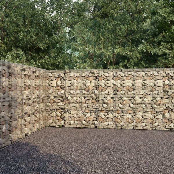 Gabion Wall with Covers Galvanised Steel 900x50x200 cm