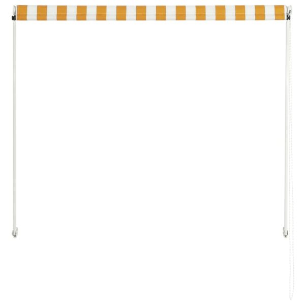 Retractable Awning 100×150 cm Yellow and White