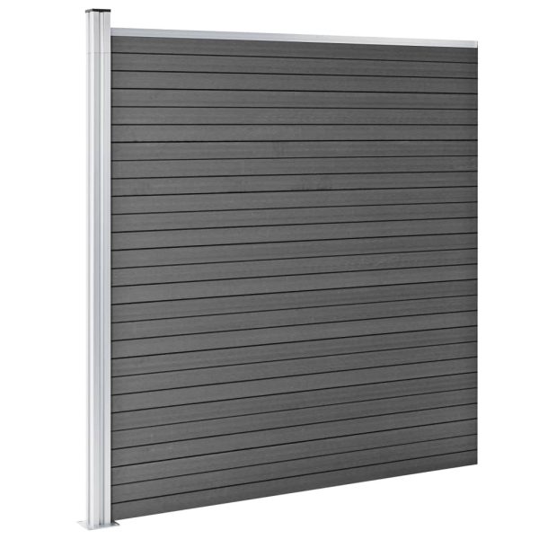 Fence Panel WPC 175×186 cm Black