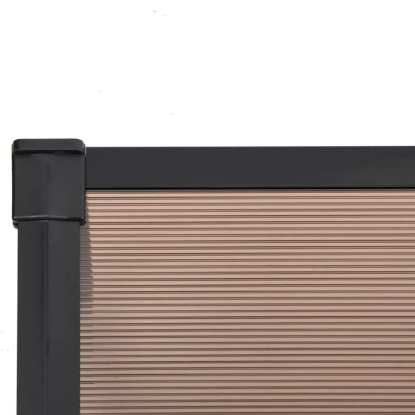 Door Canopy Black 122×90 cm Polycarbonate