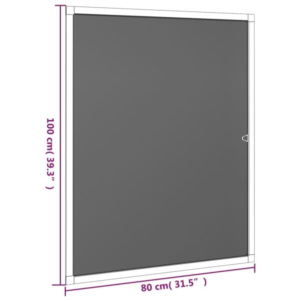 Insect Screen for Windows White 80×100 cm
