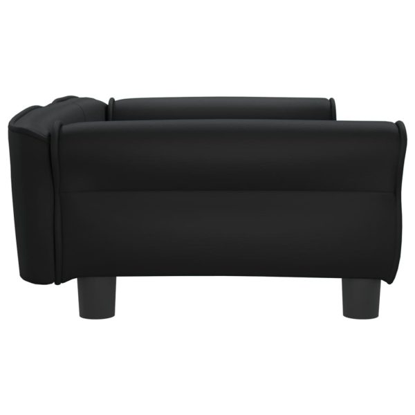 Dog Bed Black 95x55x30 cm Faux Leather