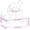 Dog Bed Light Grey 70x52x30 cm Fabric