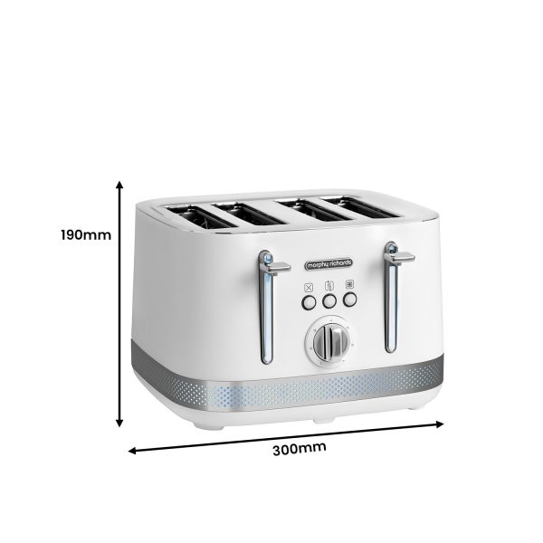 Morphy Richards Illumination 4 Slice 1800W Toaster – White