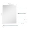 Wall Mirror with 5 Shelves Silver 50×60 cm