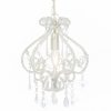 Ceiling Lamp with Beads White Round E14