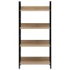 4-Layer Book Shelf Oak 60×27.6×124.5 cm Engineered Wood