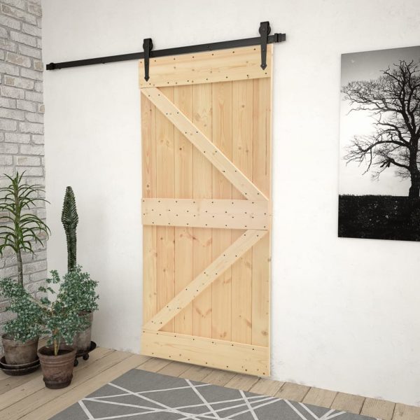 Door 80×210 cm Solid Pine Wood