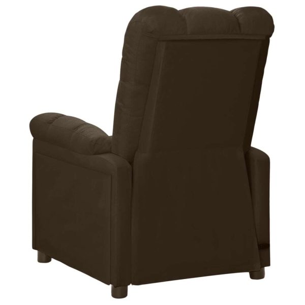 Massage Chair Dark Brown Fabric