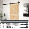 Sliding Door with Hardware Set 80×210 cm Solid Pine Wood