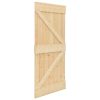 Sliding Door with Hardware Set 80×210 cm Solid Pine Wood