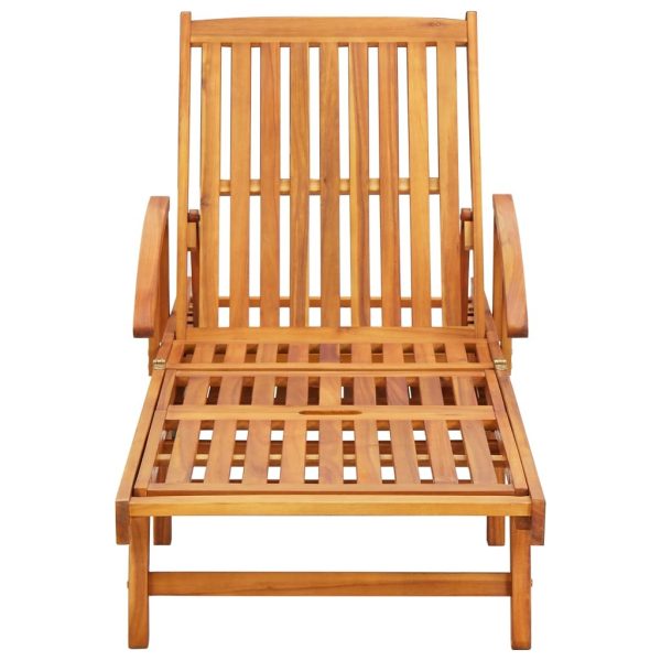 Sun Loungers 2 pcs with Cushions Solid Wood Acacia