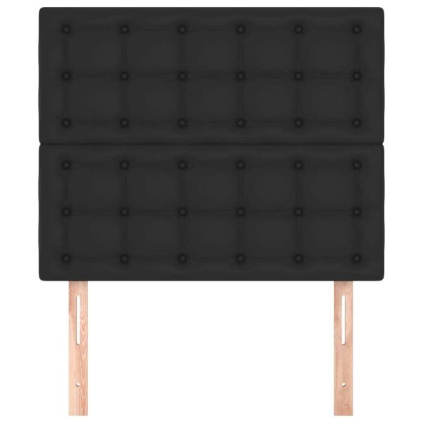 Headboards 2 pcs Black 80x5x78/88 cm Faux Leather