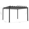 Gazebo with Louvered Roof 3×3 m Anthracite Fabric and Aluminium