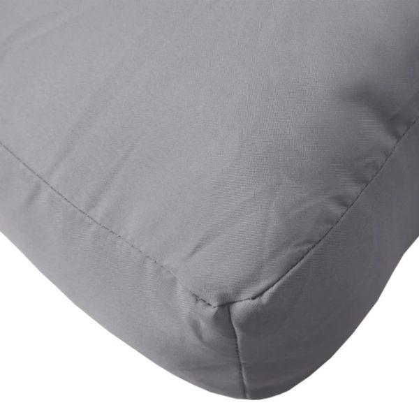 Pallet Cushion Grey 60x40x10 cm Fabric