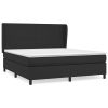 Box Spring Bed with Mattress Black 152×203 cm Queen Faux Leather