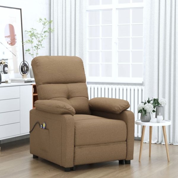 Stand up Massage Chair Brown Fabric