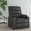 Stand up Chair Black Faux Leather