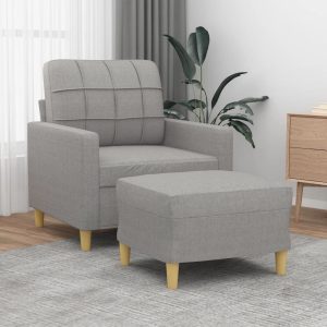 Coventry Sofa Chair with Footstool Fabric