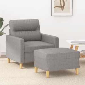 Highlands Sofa Chair with Footstool Fabric