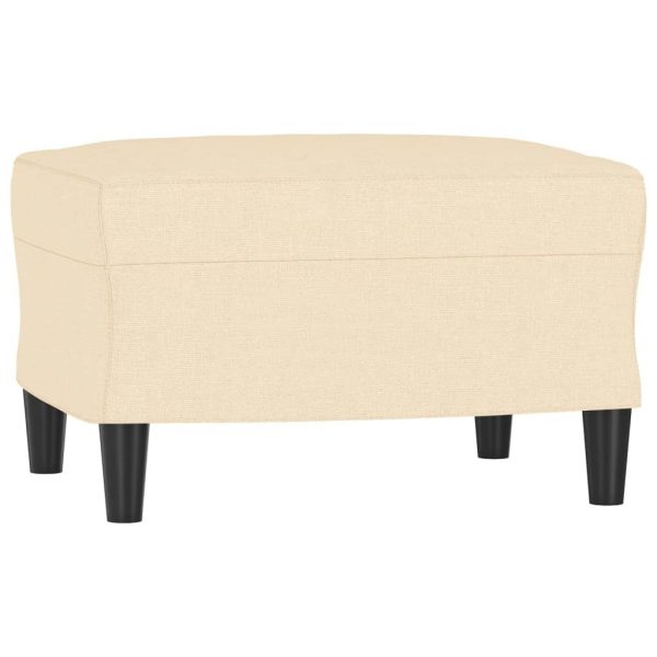 Seacombe Sofa Chair with Footstool Cream 60 cm Fabric