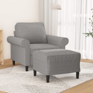 Escondido Sofa Chair with Footstool Fabric