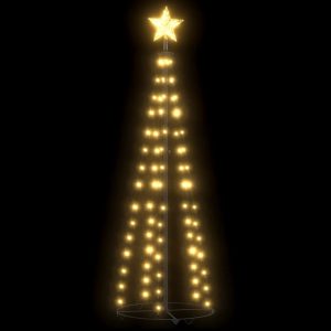Christmas Cone Tree Warm White 84 LEDs Decoration 50×150 cm