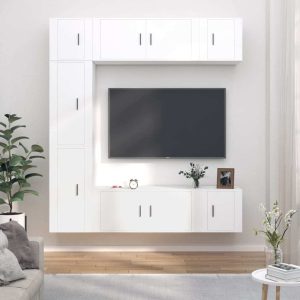 7 Piece TV Cabinet Set Engineered Wood