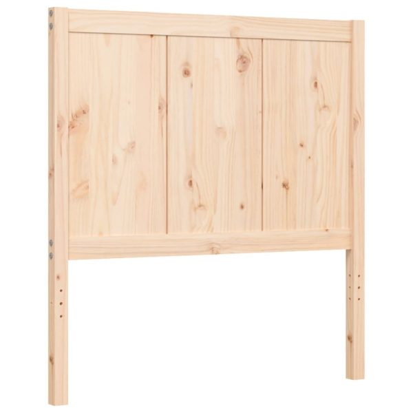 Bed Frame with Headboard 92×187 cm Single Solid Wood