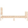 Bed Frame with Headboard 92×187 cm Single Solid Wood