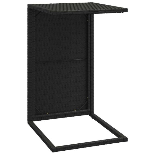C Table Black 40x35x60 cm Poly Rattan