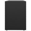 Garden Storage Cabinet Black 100×55.5×80 cm Poly Rattan