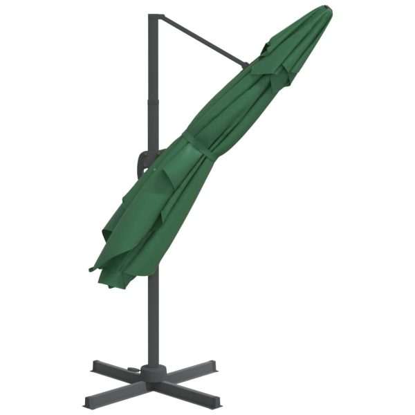 Cantilever Umbrella with Aluminium Pole Green 400×300 cm