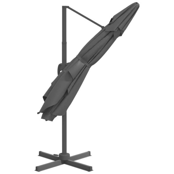 Cantilever Umbrella with Aluminium Pole Anthracite 400×300 cm
