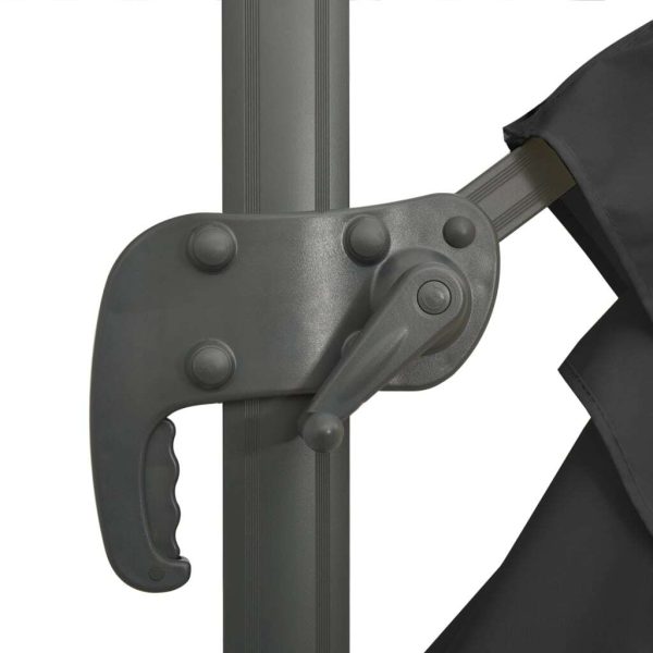 Cantilever Umbrella with Aluminium Pole Black 400×300 cm