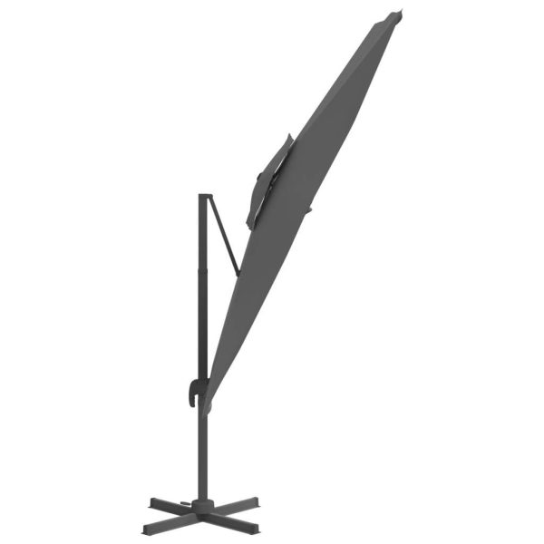 Double Top Cantilever Umbrella Anthracite 300×300 cm