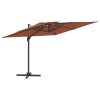 Double Top Cantilever Umbrella Terracotta 400×300 cm