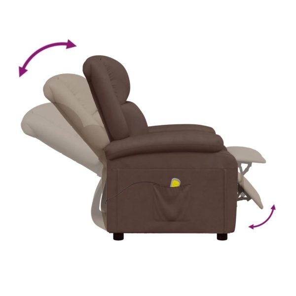 Massage Chair Brown Faux Leather