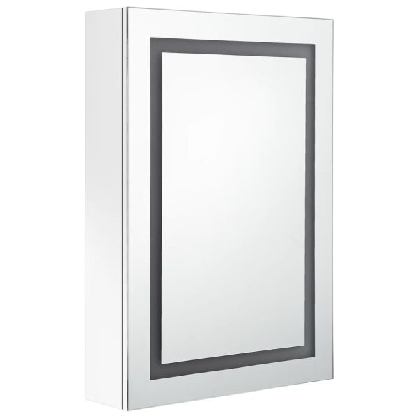 LED Bathroom Mirror Cabinet Shining White 50x13x70 cm