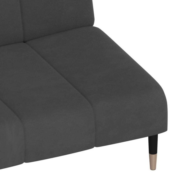 Finneytown 2-Seater Sofa Bed Dark Grey Velvet