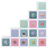 Cube Storage Cabinet for Kids with 15 Cubes White PP