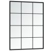 Wall Mirror Black 80×60 cm Metal