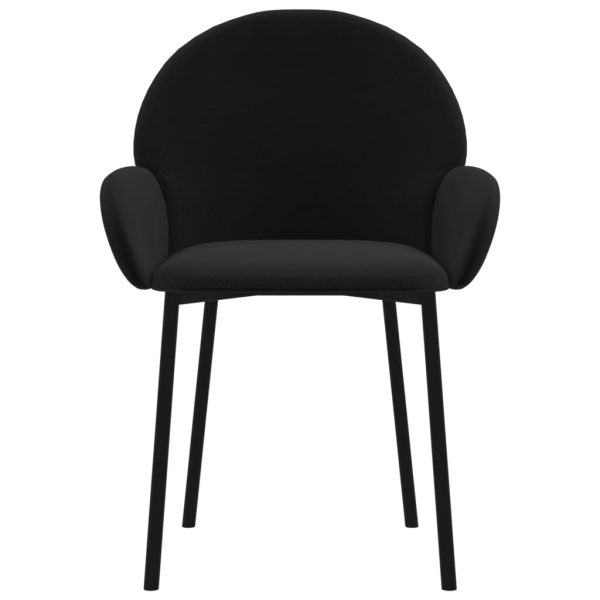 Dining Chairs 2 pcs Black Velvet