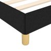 Bed Frame with Headboard Black 137×187 cm Double Fabric